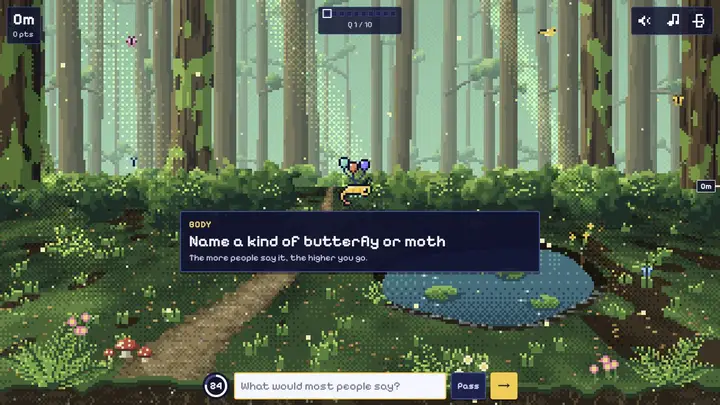 Noillirk question one asks for a butterfly or moth in the forest scene